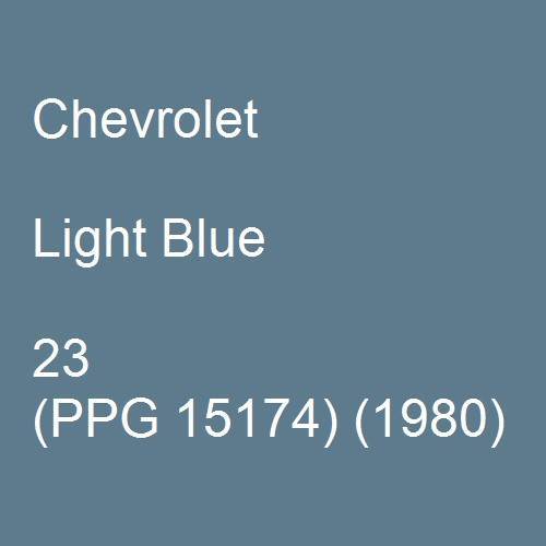 Chevrolet, Light Blue, 23 (PPG 15174) (1980).